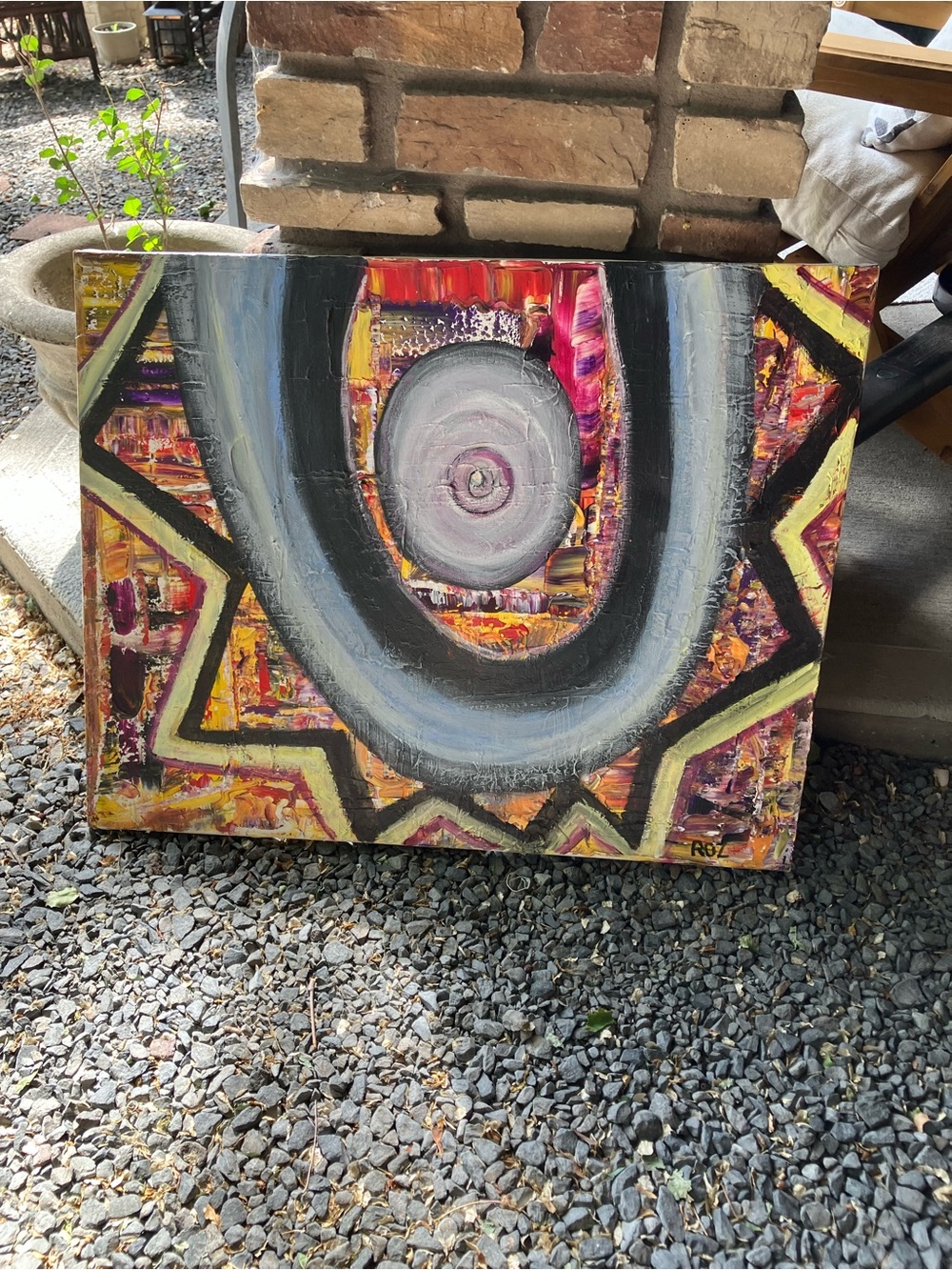 ROZ  Unique Oil on Canvas